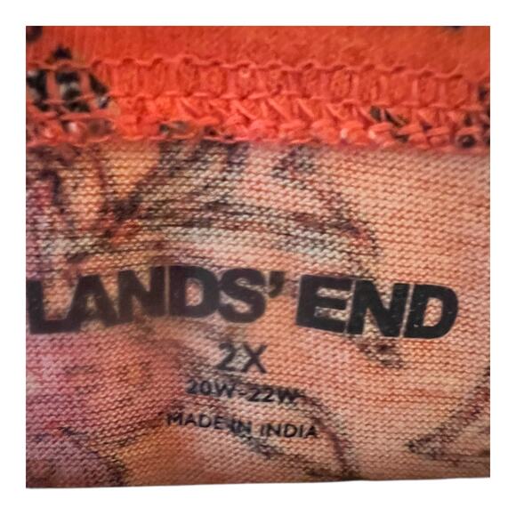 Lands End Dress Women's 2X Multi Cover Up Tropical Floral Print - Picture 4 of 7